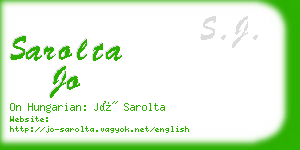 sarolta jo business card